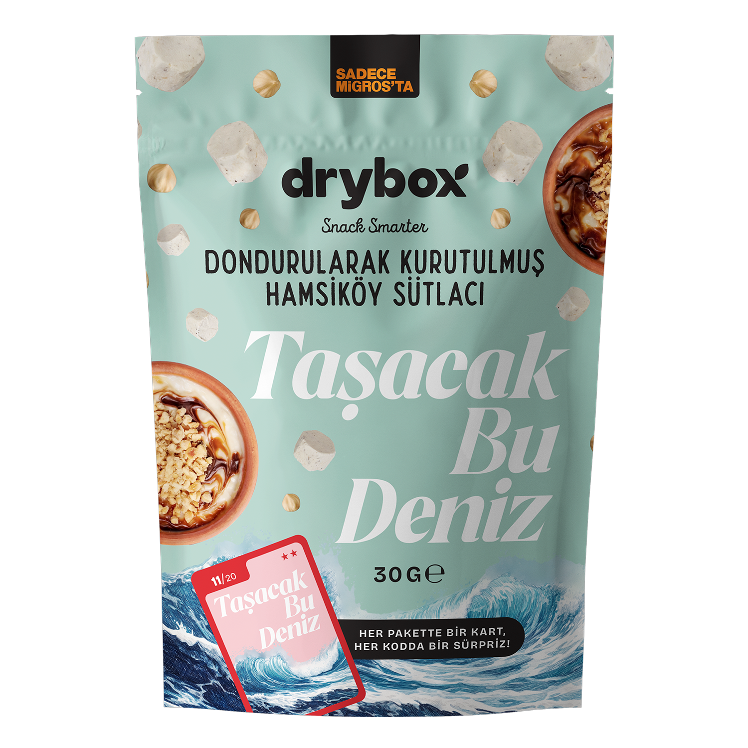 DRYBOX Taşacak Bu Deniz dondurularak kurutulmuş Hamsiköy sütlacı paketi
